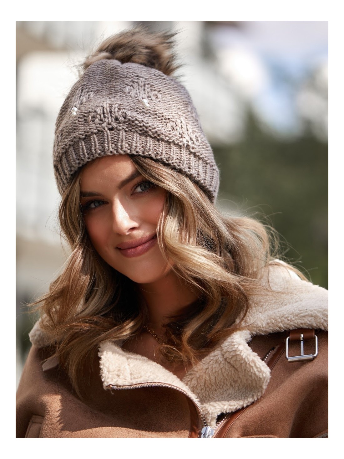 Cappuccino winter hat C8 - Online store - Boutique